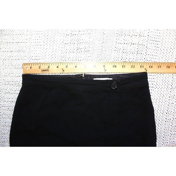 A.L.C. Pencil Midi Skirt Black Size 6 US Button side Zipper Vintage Y2K Goth - Picture 3 of 10